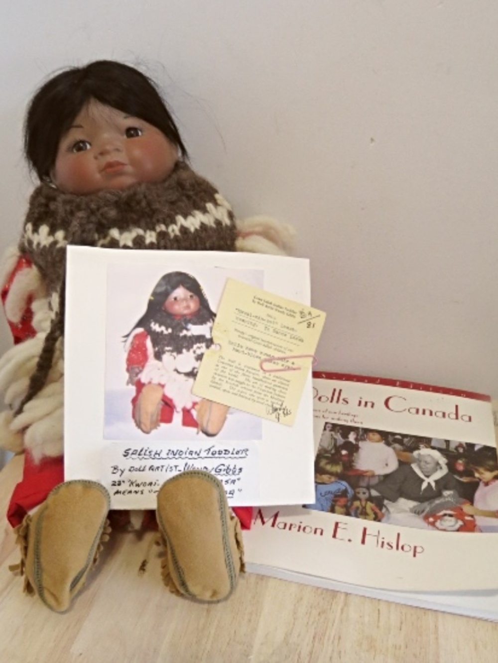 Indigenous Art Doll By Wendy Gibbs Plus Book of Dolls in Canada